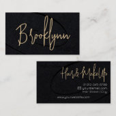 書道シグネチャープロフェッショナルヘアスタジオ 名刺 (正面/裏面)