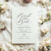 書道シックエレガントブライダルシャワーブランチ 招待状