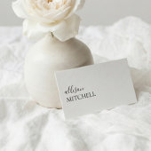 書道シックガーリーミニマリストホワイト 名刺