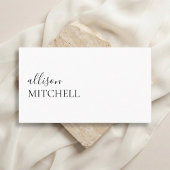 書道シックガーリーミニマリストホワイト 名刺