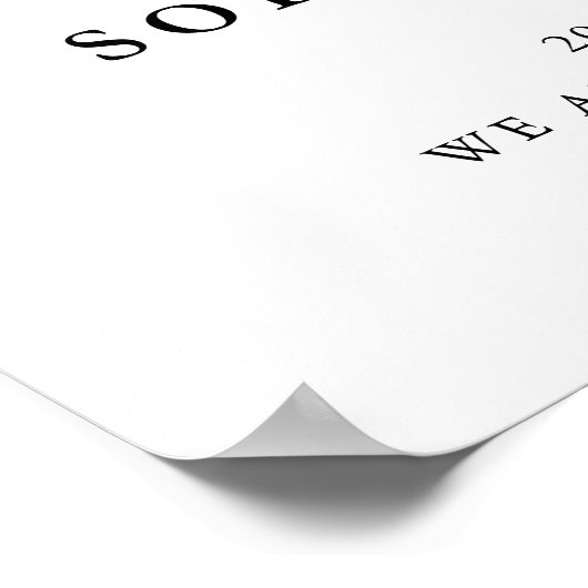 書道シックモダンリハーサルディナーウェルカム ポスター (角)