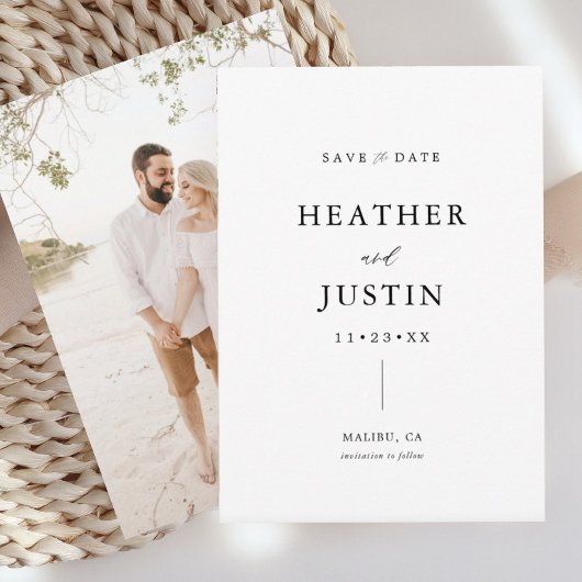 書道シンプルの結婚写真日付の保存 セーブザデート