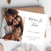 書道シンプルスペインの結婚の写真 セーブザデート