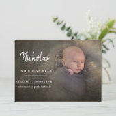 書道シンプルベビー発表 招待状 (スタンド正面)