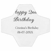 書道シンプルミニマルハッピーセカンド誕生日 サッカーボール (フラット)