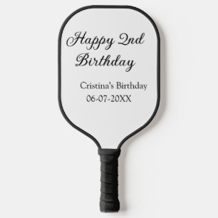 書道シンプルミニマルハッピーセカンド誕生日 ピックルボールラケット