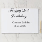 書道シンプルミニマルハッピーセカンド誕生日 ペーパーパッド (インサイチュ)