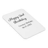 書道シンプルミニマルハッピーセカンド誕生日 マグネット (右側)