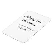 書道シンプルミニマルハッピーセカンド誕生日 マグネット (左側)