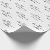 書道シンプルモダンエレガントカスタム ラッピングペーパー (角)