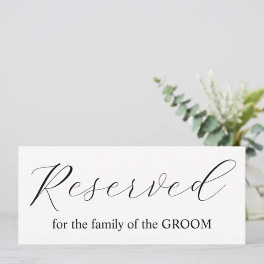 書道シンプル予約のテー結婚ブルファミリー 招待状 (スタンド正面)