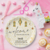 書道シンプル歓迎ラマダン ペーパープレート (パーティー)