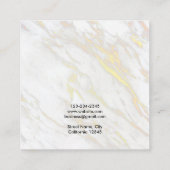 書道シンプル用の表示カード スクエア名刺 (裏面)