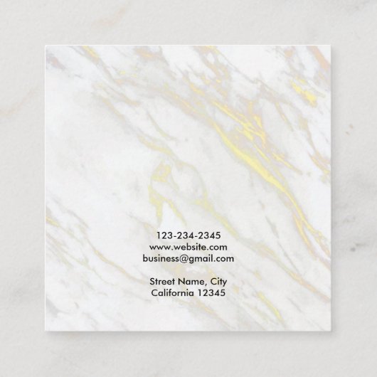 書道シンプル用の表示カード スクエア名刺 (裏面)