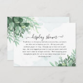 書道シンプル素朴な緑 エンクロージャーカード (正面/裏面)