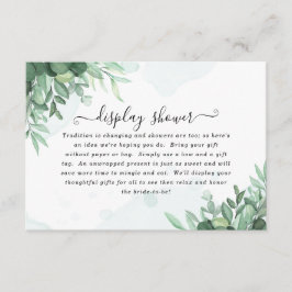 書道シンプル素朴な緑 エンクロージャーカード