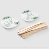 書道シンプル素朴な緑 ハンドファン (組立なし)