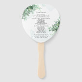 書道シンプル素朴な緑 ハンドファン (裏面)