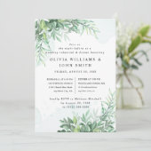 書道シンプル素朴な緑 招待状 (スタンド正面)