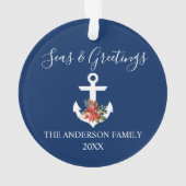 書道シーズアンドグリーティングポインセチアいかり オーナメント (裏面)