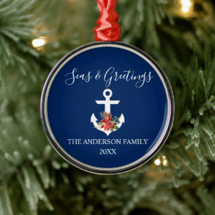 書道シーズアンドグリーティングポインセチアいかり メタルオーナメント