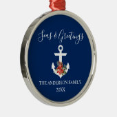 書道シーズアンドグリーティングポインセチアいかり メタルオーナメント (右)