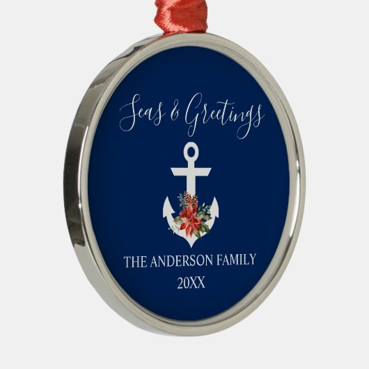 書道シーズアンドグリーティングポインセチアいかり メタルオーナメント (右)