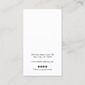 書道スクリプトシンプルホワイトイヤリング事業 名刺 (裏面)