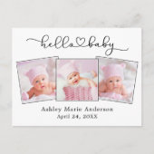 書道スクリプトハート3 Photo Helloベビー ポストカード (正面)