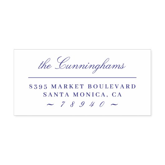 書道スクリプトファミリ名差出人住所 セルフインキングスタンプ (デザイン)