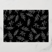 書道スクリプトフォイル日付カードを保存 箔招待状 (裏面)