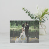 書道スクリプトフォトポストカードありがとう 箔招待状ポストカード (立ち正面)