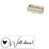 書道スクリプトフォントハートシンボルよく行った! ラバースタンプ (押印)