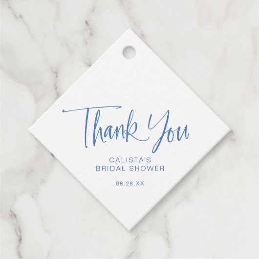 書道スクリプトブライダルシャワーありがとう フェイバータグ (正面)