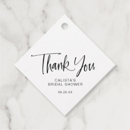 書道スクリプトブライダルシャワーありがとう フェイバータグ