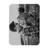 書道スクリプト写真の保存日付 マグネット (縦)