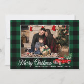 書道スクリプト写真グリーンプライド赤トラック カード (正面)