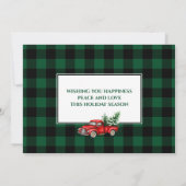 書道スクリプト写真グリーンプライド赤トラック カード (裏面)