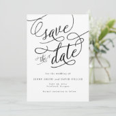 書道スクリプト写真Date Cardを保存 招待状 (スタンド正面)