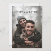 書道スクリプト写真Date Cardを保存 招待状 (裏面)