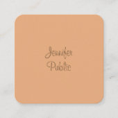 書道スクリプト名のモダンテンプレート スクエア名刺 (正面)