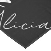 書道スクリプト名アート白黒 モダン テーブルクロス (アングル)