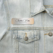 書道スクリプト名シルバールックテンプレート 名札 (インサイチュ)