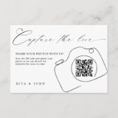 書道スクリプト愛QRコードをキャプチャ エンクロージャーカード (正面)