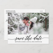 書道スクリプト日付の写真を保存 ポストカード (正面/裏面)