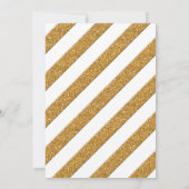 書道スクリプト永遠に愛の金ゴールドグリッター セーブザデート (裏面)