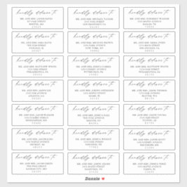 書道スクリプト結婚のゲスト住所 シール