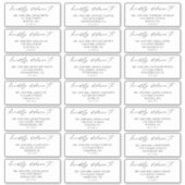 書道スクリプト結婚のゲスト住所 シール (正面)