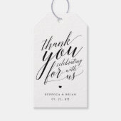 書道スクリプト結婚の感謝のギフトラベル ギフトタグ (正面)