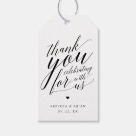 書道スクリプト結婚の感謝のギフトラベル ギフトタグ